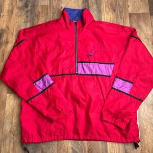 Vintage Nike Jacket Colorblock‎ Mens Large Red Athletic Training Soccer 90s
